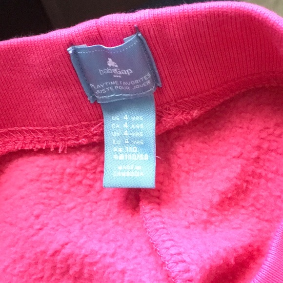 Girls Gap Pink Logo Joggers 4 - Picture 4 of 4